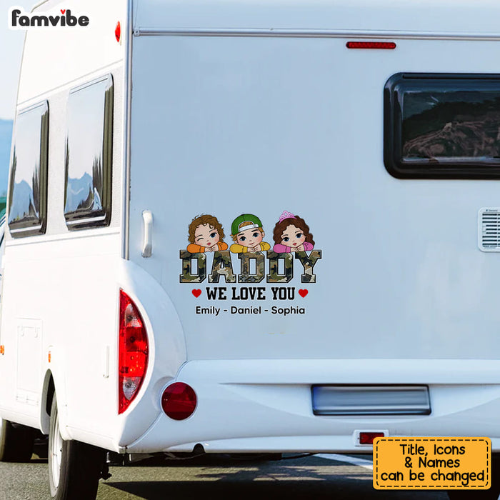 Personalized Gift For Daddy We Love You Photo Car Decal 32740 1