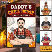 Personalized Gift For Dad Grill House Metal Sign 32741 thumb 1