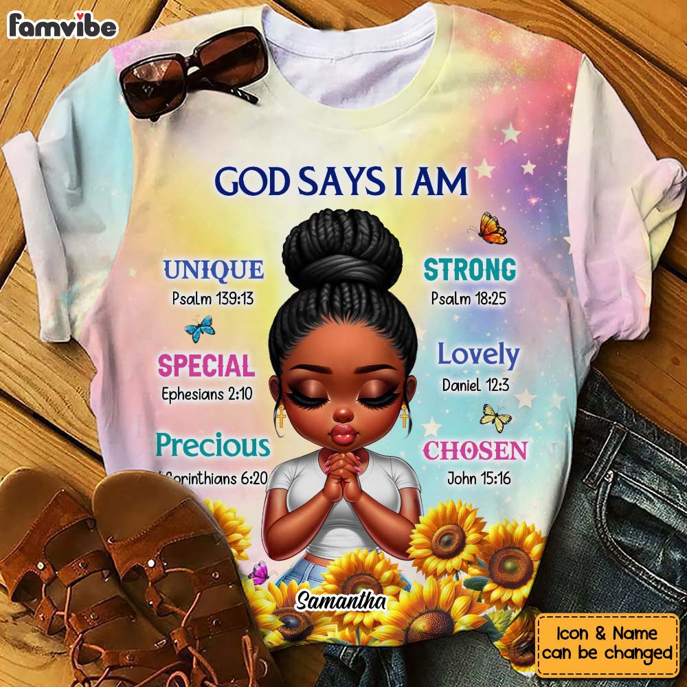 Personalized Gift For Daughter God Says I Am All-over Print T Shirt - Hoodie - Sweatshirt 32749 Primary Mockup