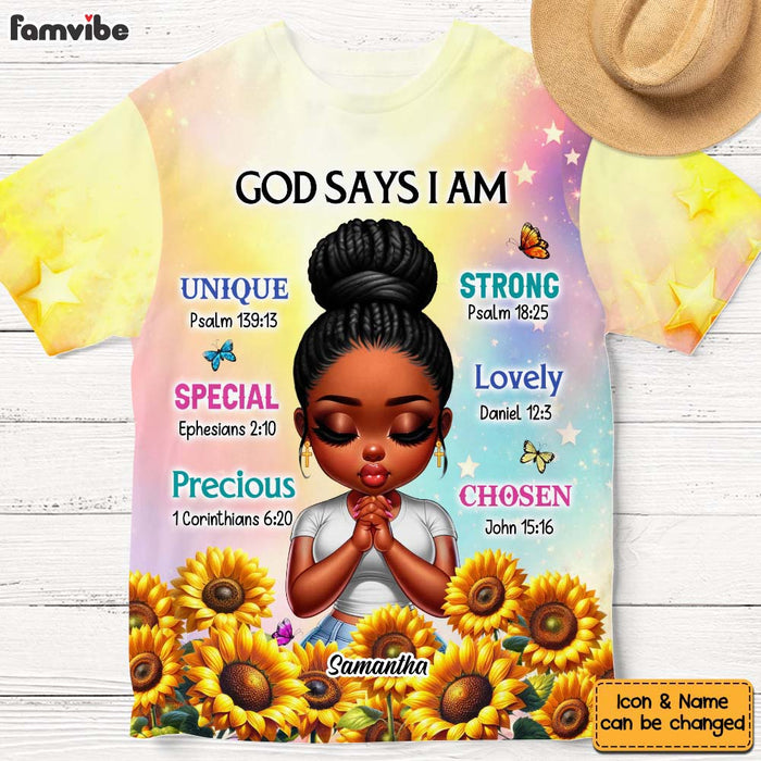 Personalized Gift For Daughter God Says I Am All-over Print T Shirt 32749 1
