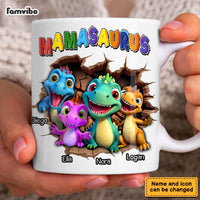 Personalized Gift for Mom Grandma Mamasaurus 3D Icon Mug 32753 thumb 1