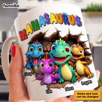 Personalized Gift for Mom Grandma Mamasaurus 3D Icon Mug 32753 thumb 1