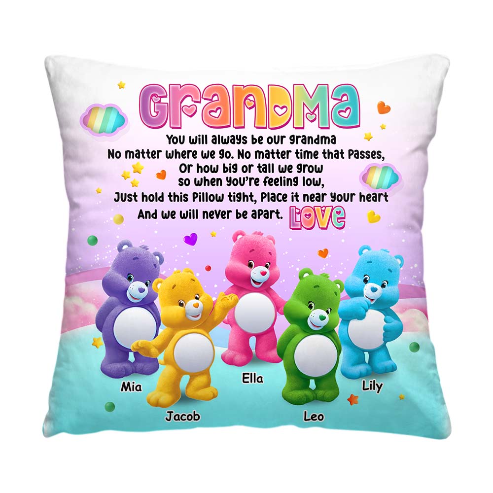 Personalized To Grandma Colorful Bear 3D Pillow 32754 Primary Mockup