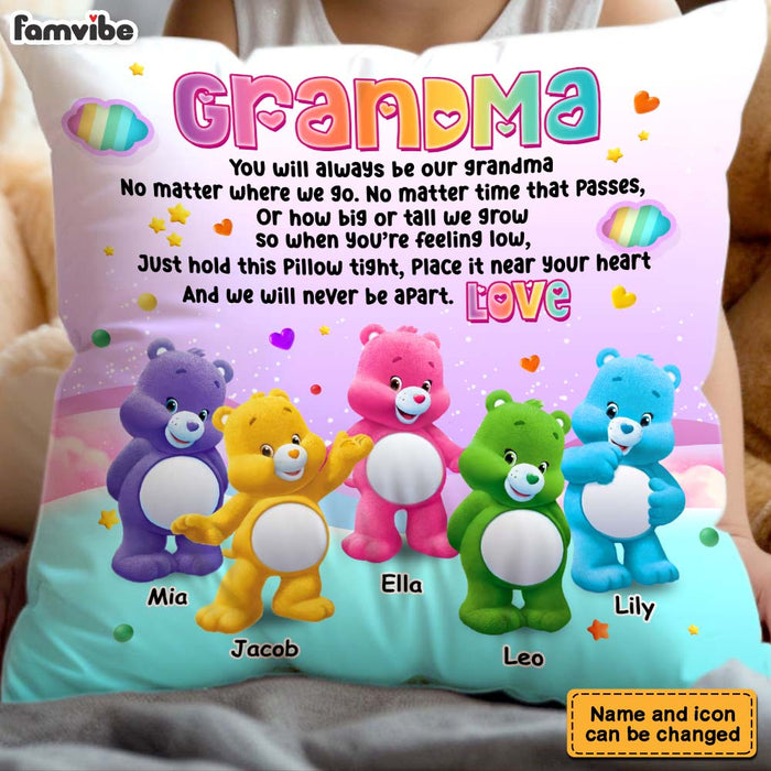 Personalized To Grandma Colorful Bear 3D Pillow 32754 1