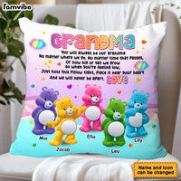 Personalized To Grandma Colorful Bear 3D Pillow 32754 thumb 1