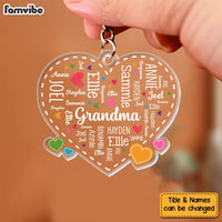 Personalized Gift For Grandma Word Art Acrylic Keychain 32755 thumb 1