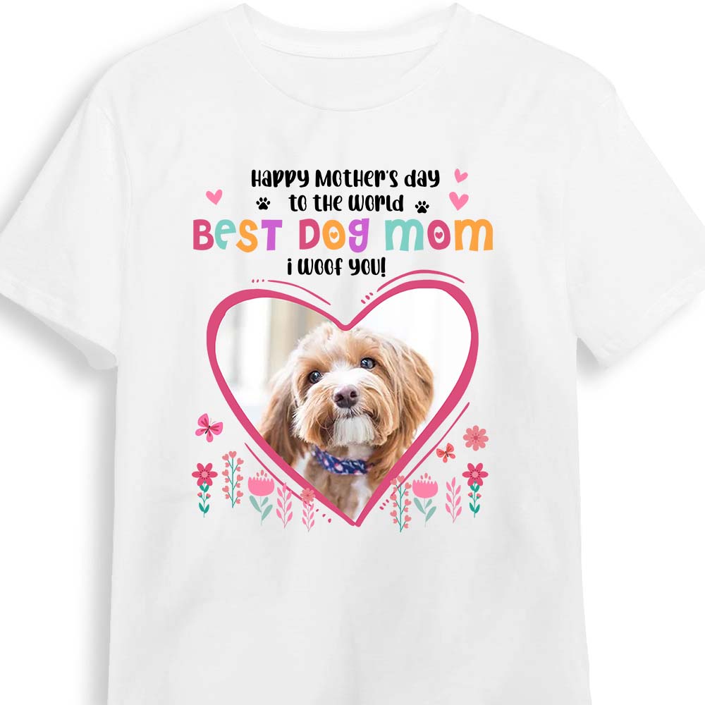 Personalized Dog Mom Photo Shirt Hoodie Sweatshirt 32762 Primary Mockup
