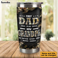 Personalized First Dad Now Papa 3D Inflated Print Steel Tumbler 32763 thumb 1