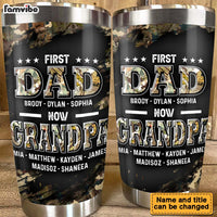 Personalized First Dad Now Papa 3D Inflated Print Steel Tumbler 32763 thumb 1
