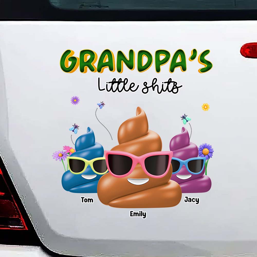 Personalized Gift For Grandpa's Little Sh*ts Photo Decal 32764 Primary Mockup