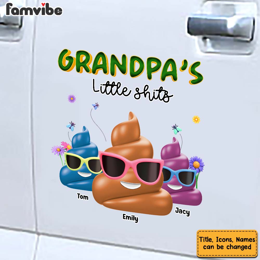 Personalized Gift For Grandpa's Little Sh*ts Photo Decal 32764 Primary Mockup