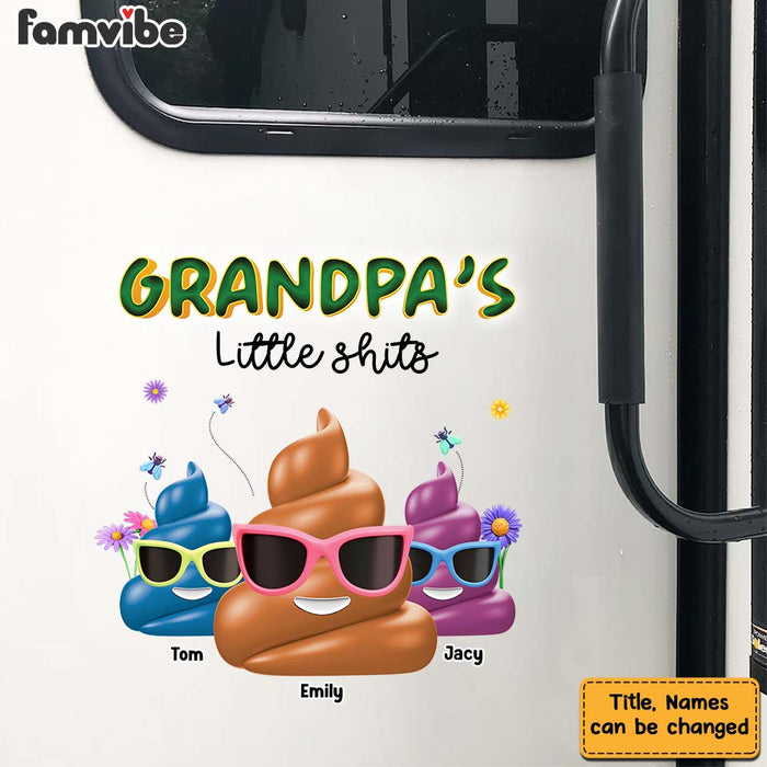 Personalized Gift For Grandpa's Little Sh*ts Photo Decal 32764 1