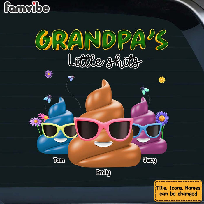 Personalized Gift For Grandpa's Little Sh*ts Photo Decal 32764 1
