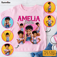 Personalized Gift For Granddaughter Custom Photo Vintage Graphic 90s Kid T Shirt - Kid Hoodie - Kid Sweatshirt 32766 thumb 1