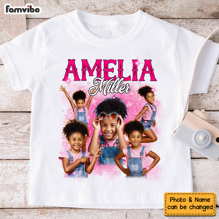 Personalized Gift For Granddaughter Custom Photo Vintage Graphic 90s Kid T Shirt - Kid Hoodie - Kid Sweatshirt 32766 1