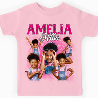 Personalized Gift For Granddaughter Custom Photo Vintage Graphic 90s Kid T Shirt - Kid Hoodie - Kid Sweatshirt 32766 thumb 1