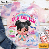 Personalized Gift For Granddaughter God Says I Am All-over Print Kids Shirt 32774 thumb 1
