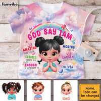 Personalized Gift For Granddaughter God Says I Am All-over Print Kids Shirt 32774 thumb 1