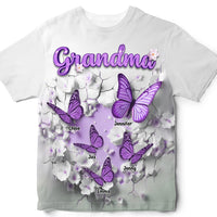 Personalized Gift For Grandma 3D Crack In A Wall Butterfly All-over Print T Shirt 32775 thumb 1
