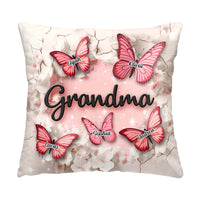Personalized Gift For Grandma Crack In A Wall Butterfly Print Pillow 32779 thumb 1