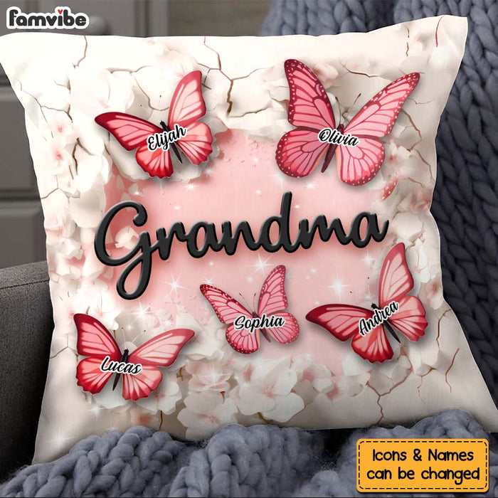 Personalized Gift For Grandma Crack In A Wall Butterfly Print Pillow 32779 1