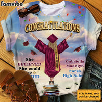 Personailzed Graduation Gift For Daughter Granddaughter All-over Print T Shirt 32780 thumb 1