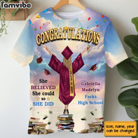 Personailzed Graduation Gift For Daughter Granddaughter All-over Print T Shirt 32780 thumb 1
