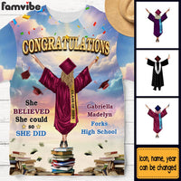 Personailzed Graduation Gift For Daughter Granddaughter All-over Print T Shirt 32780 thumb 1