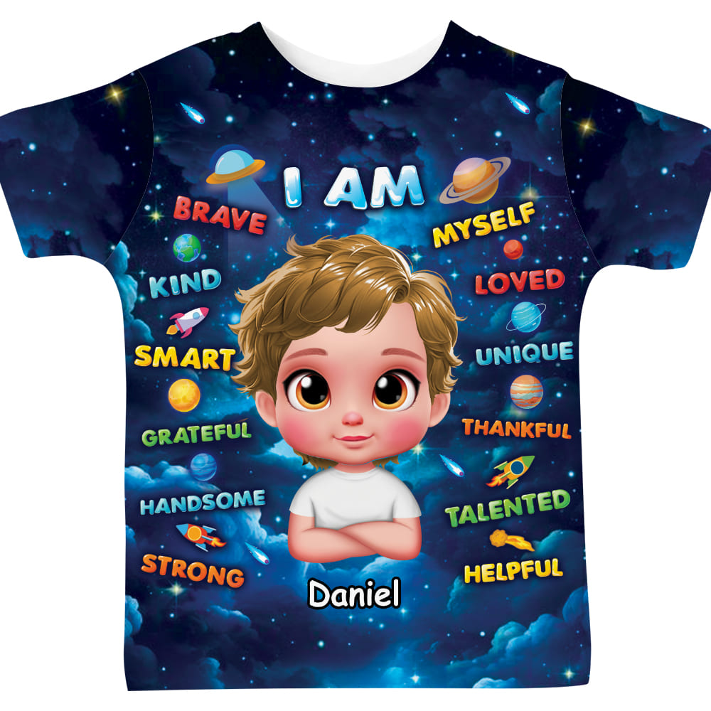 Personalized Gift For Grandson I Am 3D Print All-over Print Kids Shirt 32781 Primary Mockup