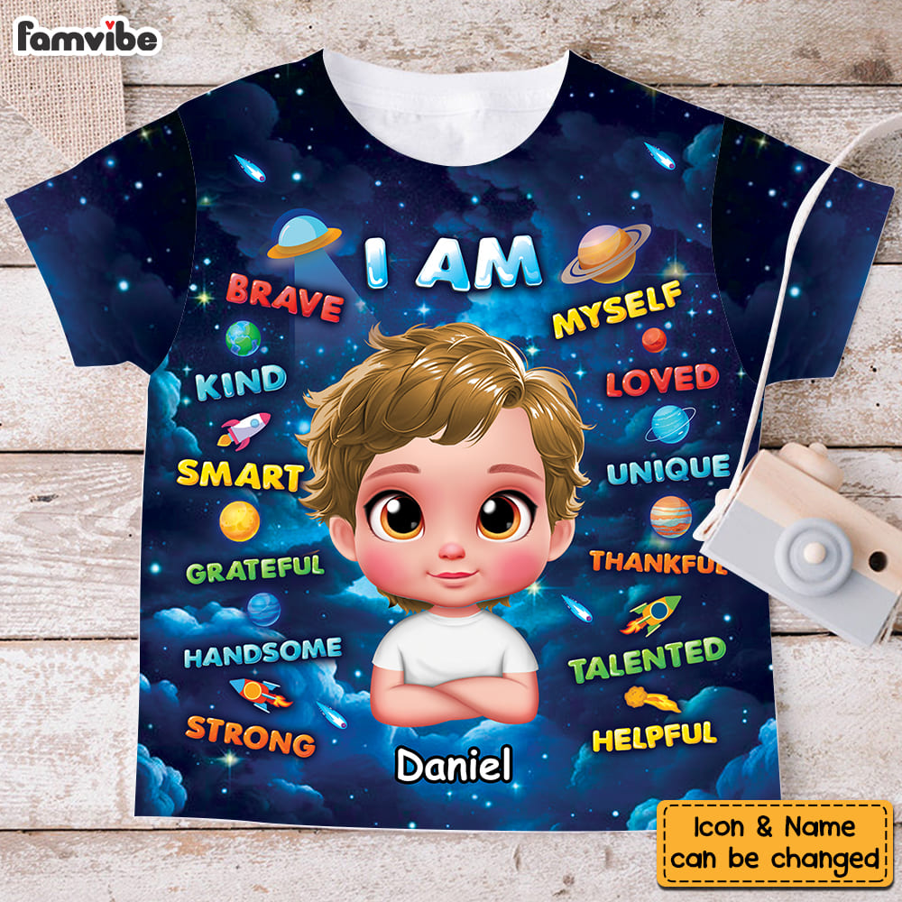 Personalized Gift For Grandson I Am 3D Print All-over Print Kids Shirt 32781 Primary Mockup