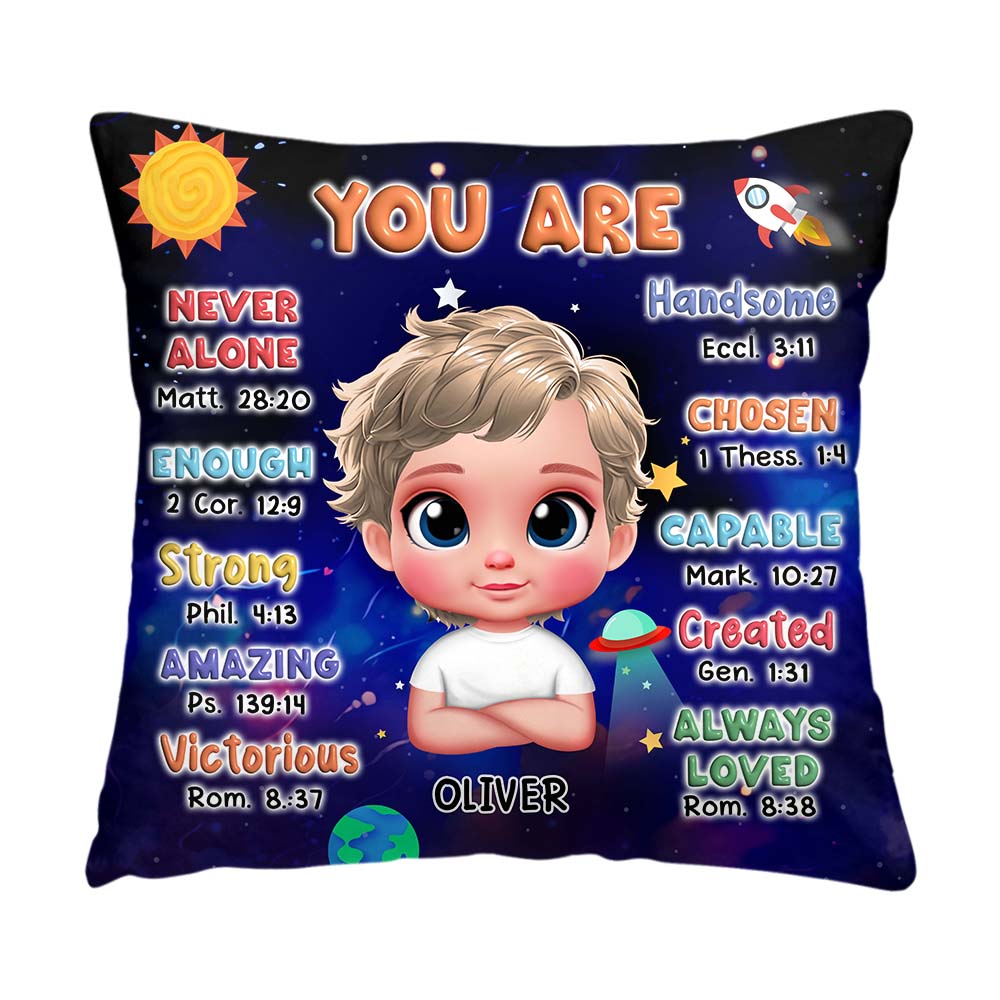 Personalized Gift For Grandson You Are Bible Verses Pillow 32784 Primary Mockup