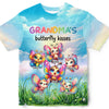 Personalized Gift For Grandma Butterfly Kisses All-over Print T Shirt - Hoodie - Sweatshirt 32785 1