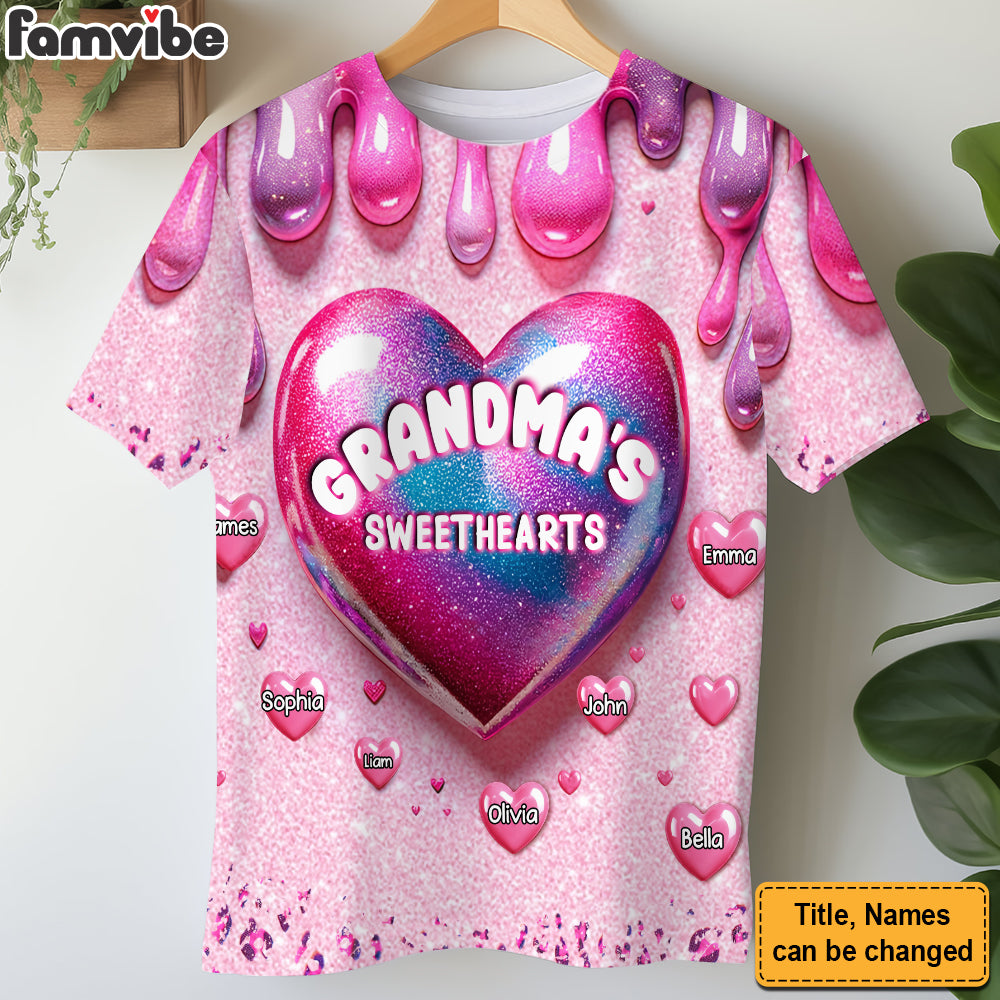 Personalized Gift For Grandma's Sweethearts Mug All-over Print T Shirt - Hoodie - Sweatshirt 32787 Primary Mockup