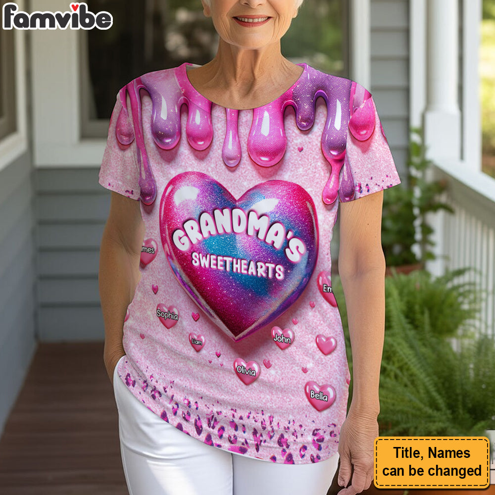 Personalized Gift For Grandma's Sweethearts Mug All-over Print T Shirt - Hoodie - Sweatshirt 32787 Primary Mockup