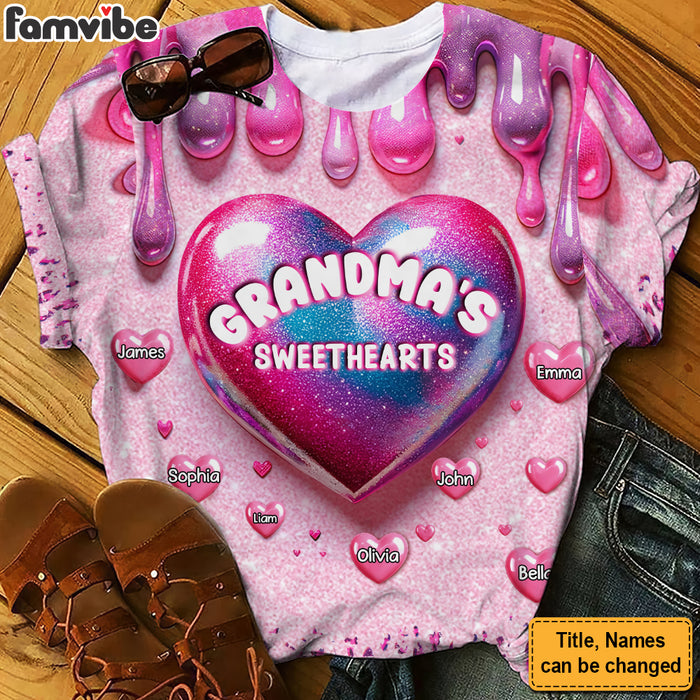 Personalized Gift For Grandma's Sweethearts All-over Print T Shirt - Hoodie - Sweatshirt 32787 1