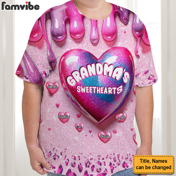 Personalized Gift For Grandma's Sweethearts All-over Print T Shirt - Hoodie - Sweatshirt 32787 1