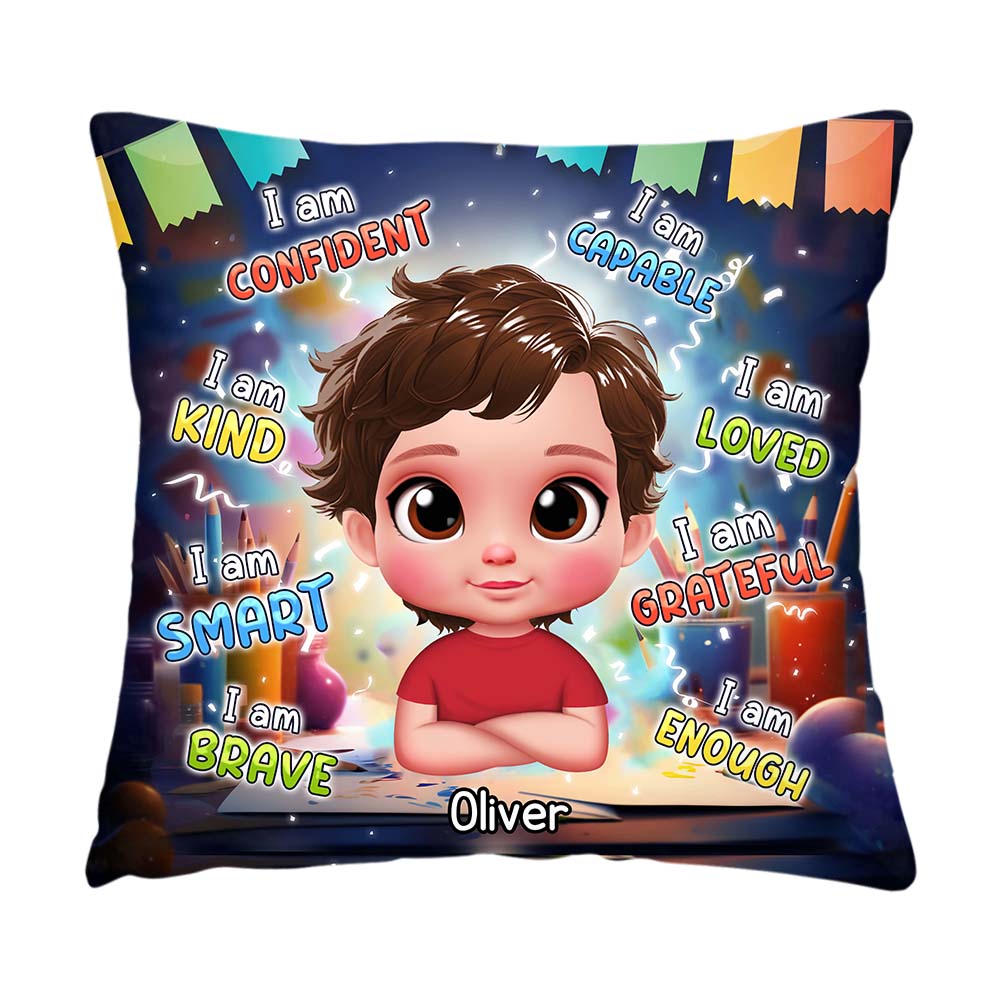 Personalized Gift for Grandson  Kindergarten Learning Pillow 32790 Primary Mockup