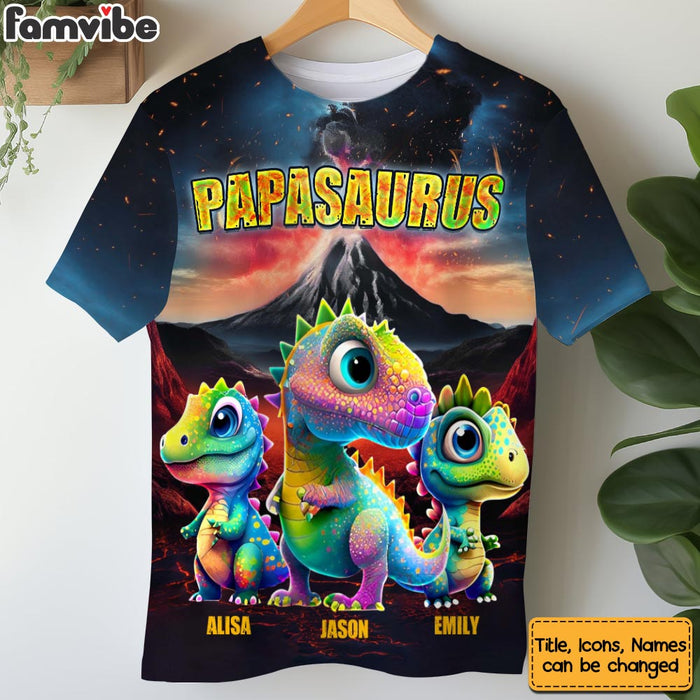Personalized Gift For Grandpa Papasaurus All-over Print T Shirt - Hoodie - Sweatshirt 32791 1