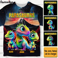 Personalized Gift For Grandpa Papasaurus All-over Print T Shirt - Hoodie - Sweatshirt 32791 thumb 1