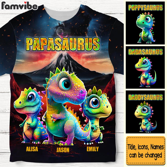 Personalized Gift For Grandpa Papasaurus All-over Print T Shirt - Hoodie - Sweatshirt 32791 1