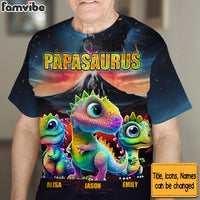 Personalized Gift For Grandpa Papasaurus All-over Print T Shirt - Hoodie - Sweatshirt 32791 thumb 1