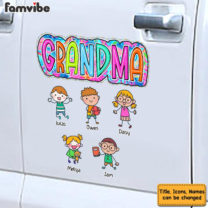 Personalized Gift For Grandma Colorful Doodle Photo Decal 32792 1