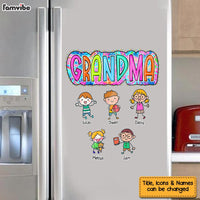 Personalized Gift For Grandma Colorful Doodle Photo Decal 32792 thumb 1