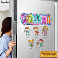 Personalized Gift For Grandma Colorful Doodle Photo Decal 32792 thumb 1