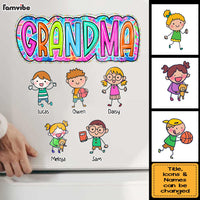 Personalized Gift For Grandma Colorful Doodle Photo Decal 32792 thumb 1