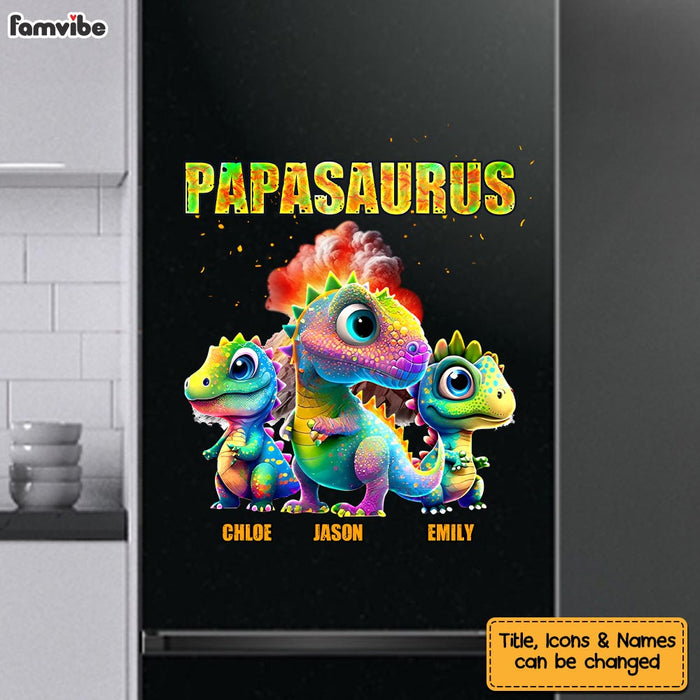 Personalized Gift For Grandpa Papasaurus Photo Decal 32793 1