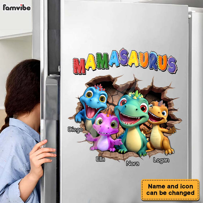 Personalized Gift for Mom Grandma Mamasaurus 3D Icon Photo Decal 32794 1