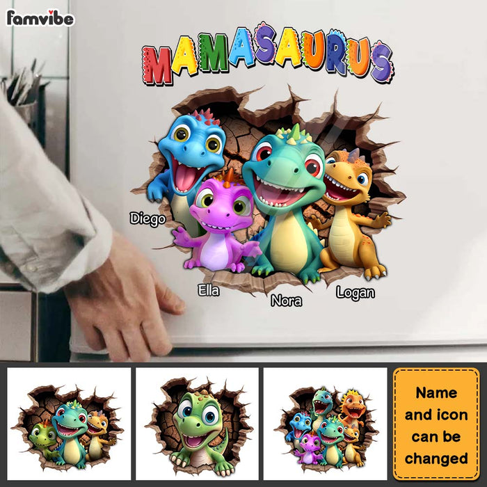 Personalized Gift for Mom Grandma Mamasaurus 3D Icon Photo Decal 32794 1