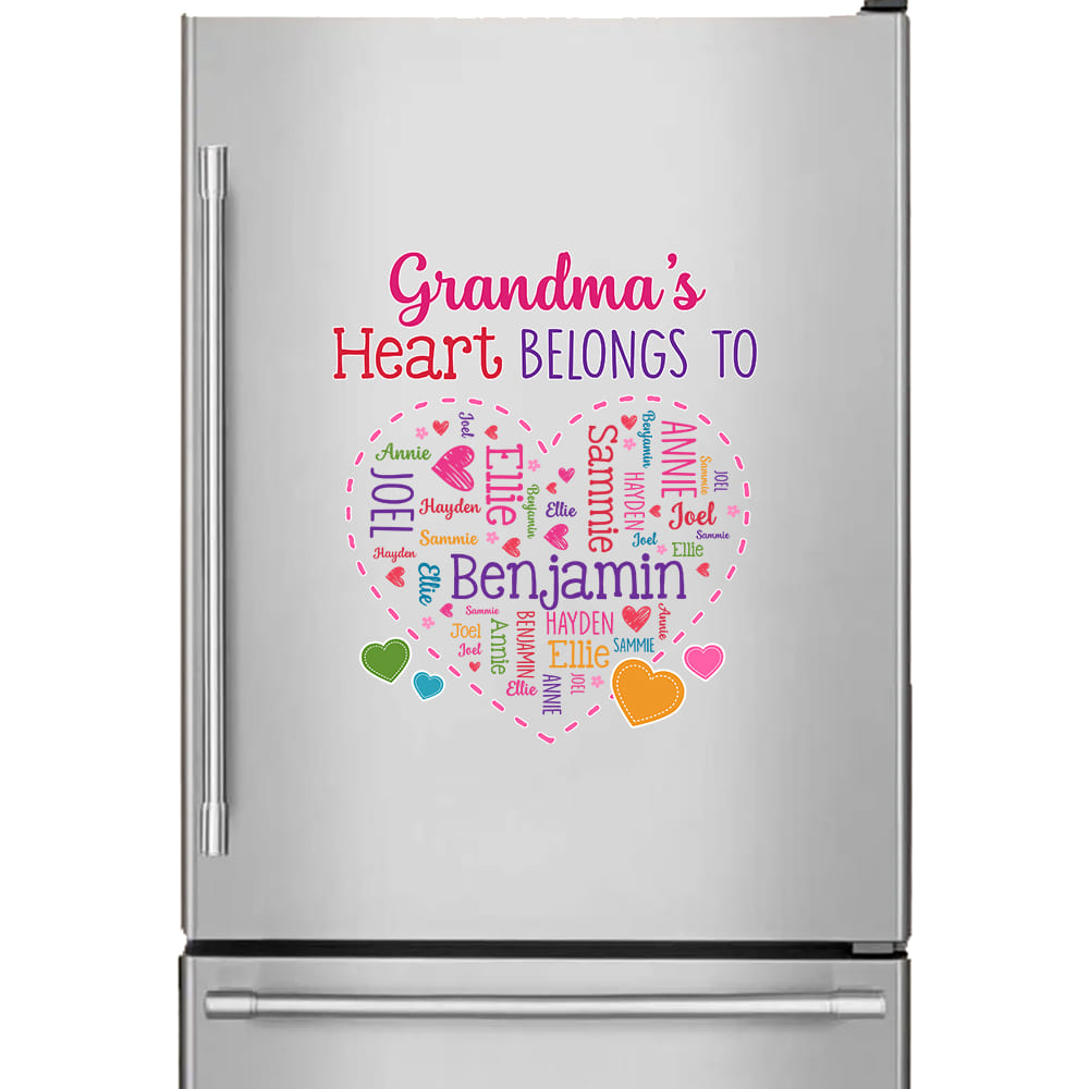 Personalized Gift For Grandma's Heart Belongs To Photo Decal 32377 32795 Primary Mockup