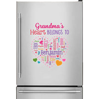 Personalized Gift For Grandma's Heart Belongs To Photo Decal 32377 32795 thumb 1